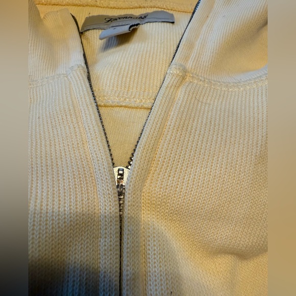 Women's Faconnable Yellow Front Zip Up Sweater Size L - Picture 8 of 8
